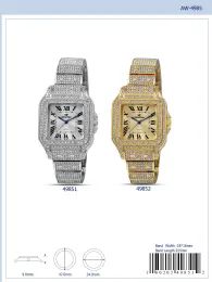 12 Wholesale Ladies Watch - 49851 assorted colors