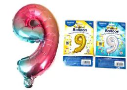 288 Pieces 9 Number Balloon - Balloons & Balloon Holder
