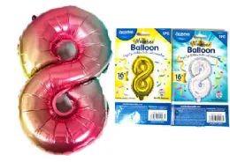 288 Wholesale 8 Number Balloon