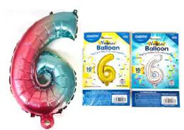 288 Wholesale 6 Number Balloon