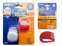 144 Wholesale Bike Led Light 2pc 2led