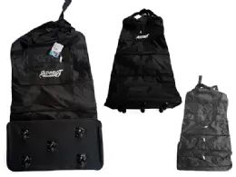 12 Bulk Expandable Rolling Luggage Duffel Bag, Black