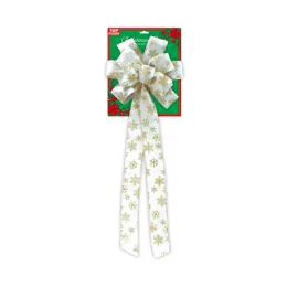 6 Pieces Bowknot Tree Topper - Christmas Ornament