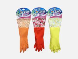 36 Wholesale Designer Latex Gloves With Pvc Cuff