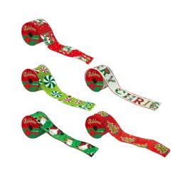48 Pieces Christmas Printed Gift Ribbon - Bows & Ribbons