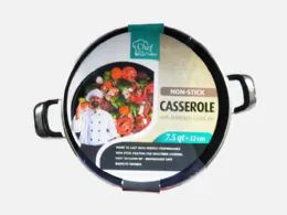 6 Pieces 7.5noN-Stick Casserole W/lid - Pots & Pans