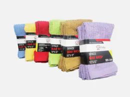 72 Wholesale 3pk Bar MopS-12inch X 12inch Assorted