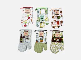 72 Pieces 12in Printed Oven Mitt - Oven Mits & Pot Holders