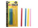 144 Bulk Glue Sticks 10pc 5asst Colore 4" Lx7mm Dia