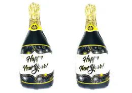 144 Wholesale Happy New Year Foil Balloon 17.7"x39.3"h Helium