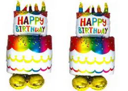 144 Pieces Balloon, Birthday Cake Design - Balloons & Balloon Holder