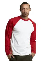 30 Pieces Top Pro Men's Long Sleeve Baseball Tee Size S - Mens T-Shirts