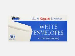24 Pieces #10 White Env Gummed 50ct - Envelopes