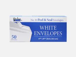 24 Bulk #10 White Env Peel & Seal 50ct