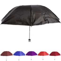 36 Wholesale Foldable Assorted Colors Umbrella