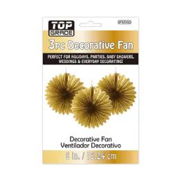 60 Pieces Deco Fan Gold - New Years
