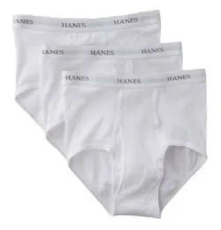 48 Wholesale Hanes Or Fruit Of The Loom Mens White Brief Size Large , Waist Size 36-38 Only