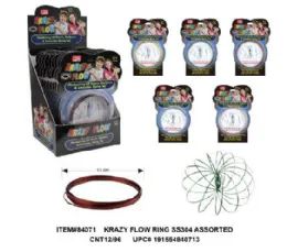 36 Wholesale Flow Rings Kinetic Spring Toy Chromed