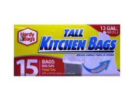 24 Wholesale 15 Count 13 Gallon White Trash Bags