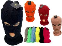 12 Wholesale Wholesale Knitted Neon Color Winter Mask