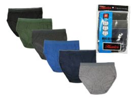 144 Wholesale Mens Color Briefs With Front Opening Assorted Size L