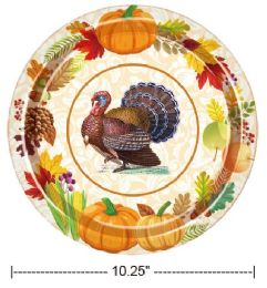 36 Pieces 40pcs 10.25inch Thanksgiving Paper Plate - Thanksgiving