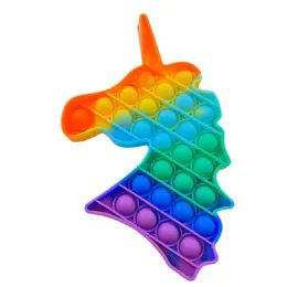 24 Wholesale Push Pop Fidget Toy Rainbow Unicorn