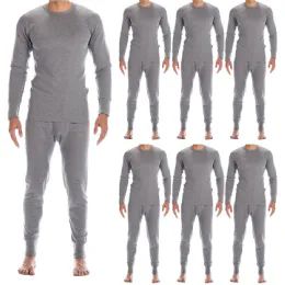 6 Sets Yacht & Smith Mens Cotton Heavy Weight Waffle Texture Thermal Underwear Set Gray Size Xxl - Mens Thermals