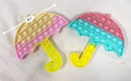 24 Wholesale Multicolor Umbrella Pop Toys