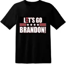 6 Wholesale Black Tee Shirts Let's Go Brandon Size Xxxl