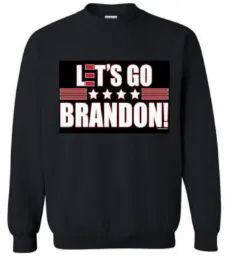 12 Units of Black Let's Go Brandon Sweatshirts - Mens Sweat Shirt