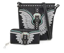2 Wholesale Montana West Crossbody And Wallet Black