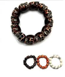 120 Pieces Skull Bracelet Assorted - Bracelets
