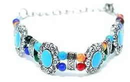 120 Pieces Fashion Bead Metal Bracelet Assorted Color - Bracelets