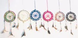 12 Wholesale Braided Assorted Colored Dream Catchers
