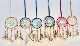 12 Bulk Marijuana Leaf Dream Catchers Assorted