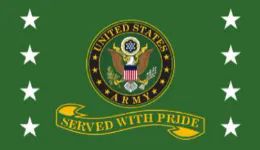 12 Bulk Flag 3x5 Served With Pride Army Screen Print Green