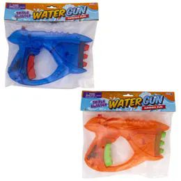 24 Wholesale Water Gun Triple Blaster8in 2ast Colors Orange/blue Pbh
