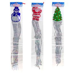 144 Pieces Christmas Holographic Streamer Assorted Designs - Christmas Decorations