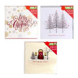 24 Units of Christmas Cards 12ct Square - Christmas Cards