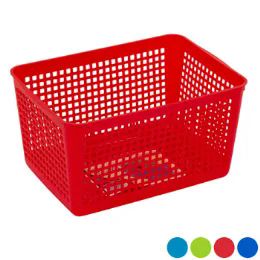 36 Wholesale Storage Basket Rect. Slotted 4 Colors In Pdq #glory 10210 X 7.25 X 5.75