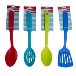 48 Wholesale Kitchen Tools Nylon Summer Color3style/4color Spoon/turner/basting Spoon 12in Summer Tcd