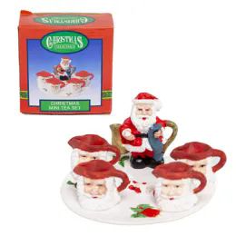 72 Units of Christmas Santa Mini Tea Set - Christmas