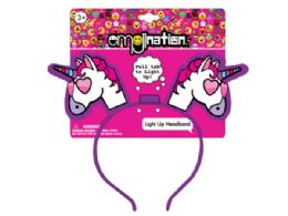 36 Pieces Emojination Light Up Unicorn Headband - Headbands