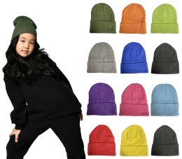 Yacht & Smith Unisex Kids Stretch Colorful Winter Warm Knit Beanie Hats, Many Colors