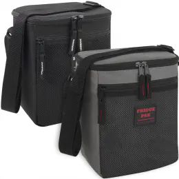 24 Wholesale Fridge Pak 6 Can Cooler Bag With Front Mesh Pocket