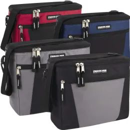 24 Wholesale Fridge Pak 12 Can Cooler Bag With Front Zippered Pocket