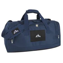 24 Pieces Premium 22 Inch With Two Large Pockets - Navy - Duffel Bags