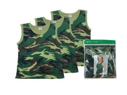 48 Wholesale Ladies' Camouflage A-Shirt Size S
