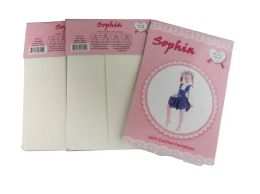 48 Pieces Girl's Pantyhose In Off White Color Size S - Girls Socks & Tights